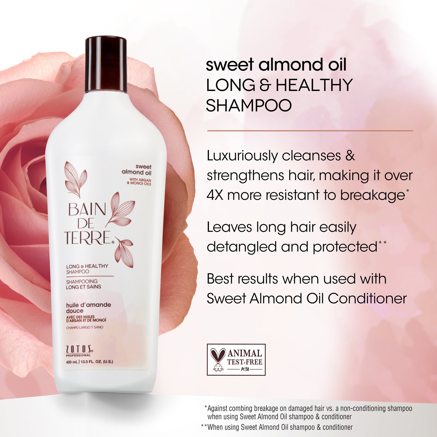 Bain de Terre® Long & Healthy Shampoo, Sweet Almond Oil