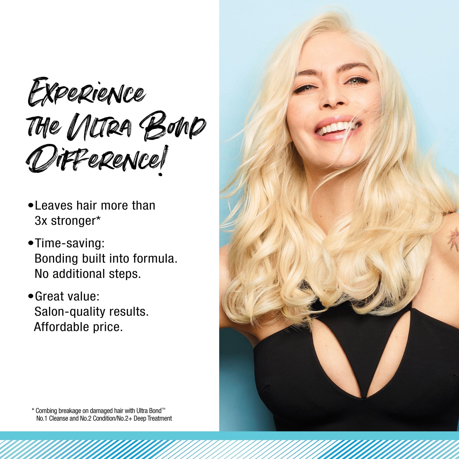 AGEbeautiful® Ultra Bond™ Overnight R&R Leave-in Treatment+ leaves hair stronger, saves time and is a great value.